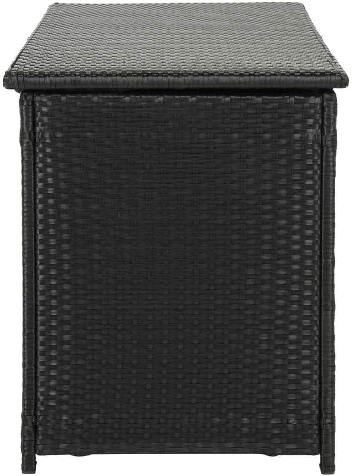 Cosima 53 Inch Wide Outdoor Storage Box - Black - Safavieh