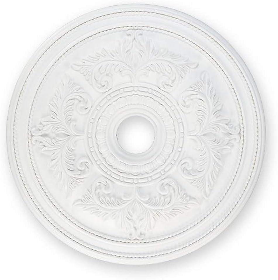 White Polyurethane Traditional Ceiling Medallion, 30.5" Diameter