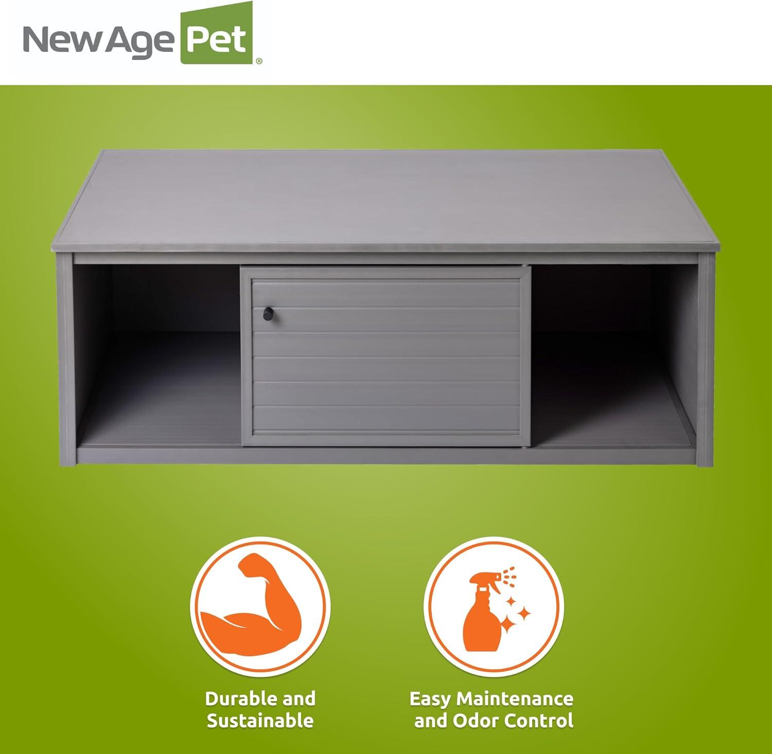 New Age Pet® ECOFLEX® 48-Inch Versa Stand, Grey - Moisture-Resistant Wood Plastic Composite Storage for Pet Bedding, Food, Toys