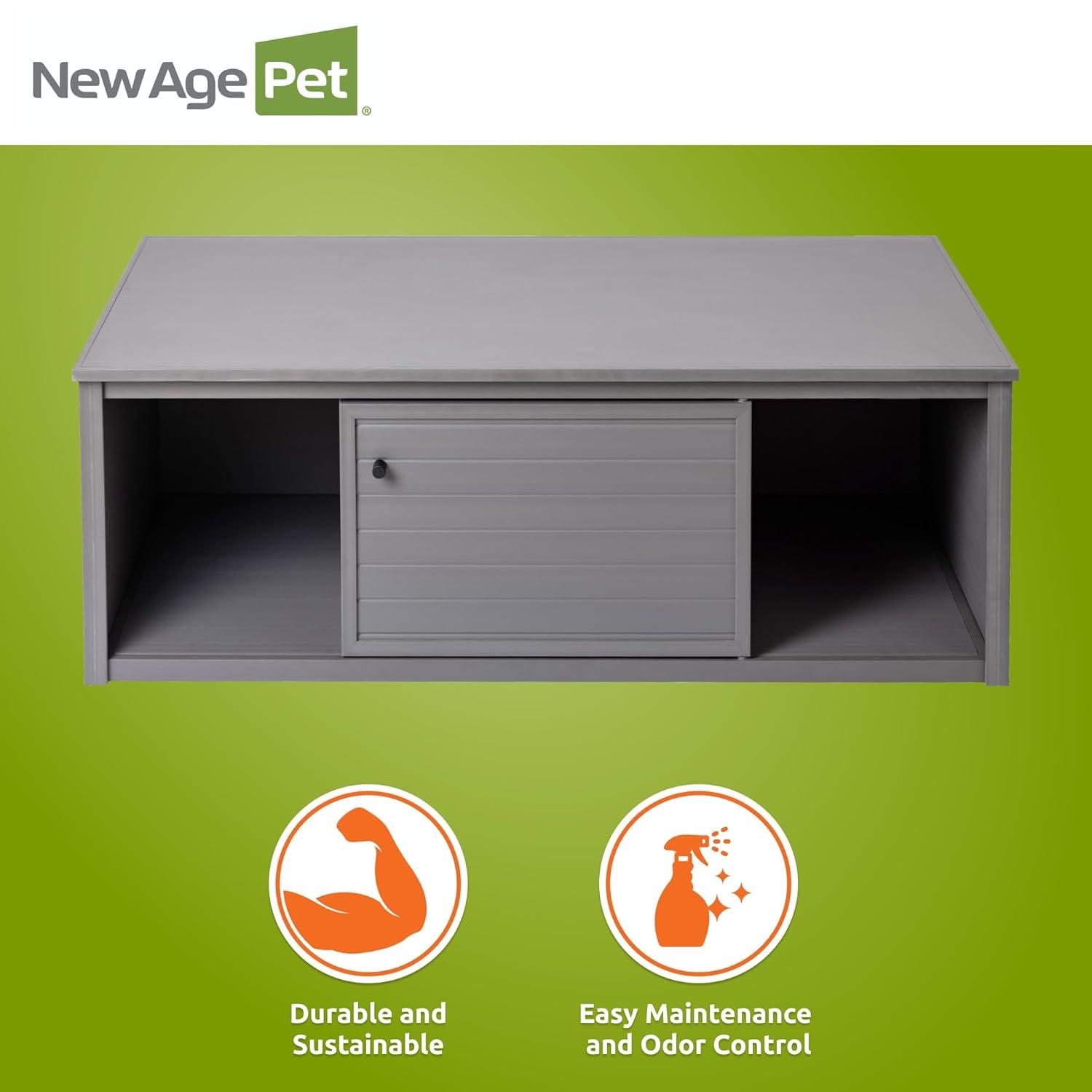 New Age Pet® ECOFLEX® 48-Inch Versa Stand, Grey - Moisture-Resistant Wood Plastic Composite Storage for Pet Bedding, Food, Toys