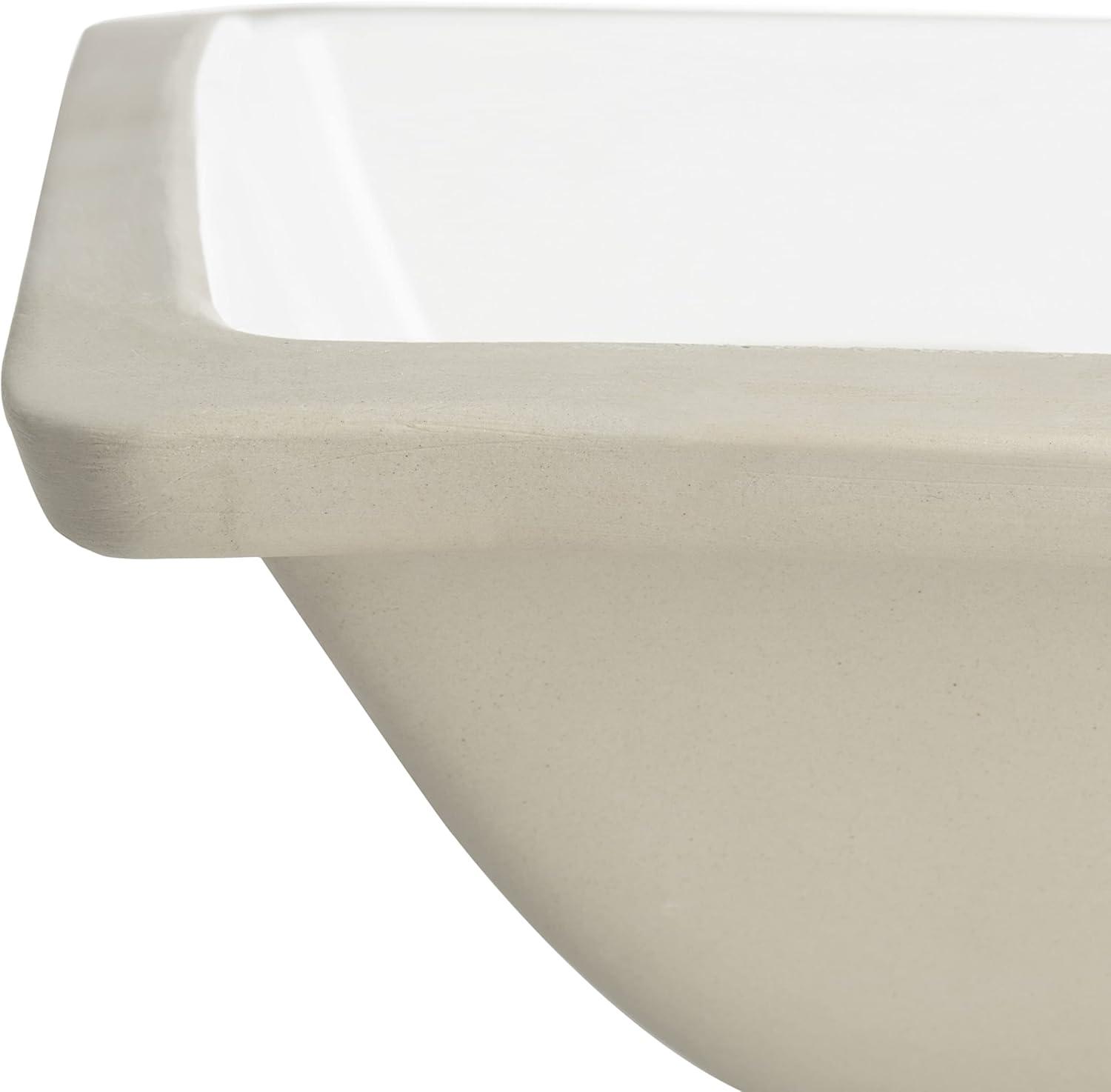 Safavieh Seaton 13.8'' White Ceramic Rectangular Bathroom Sink