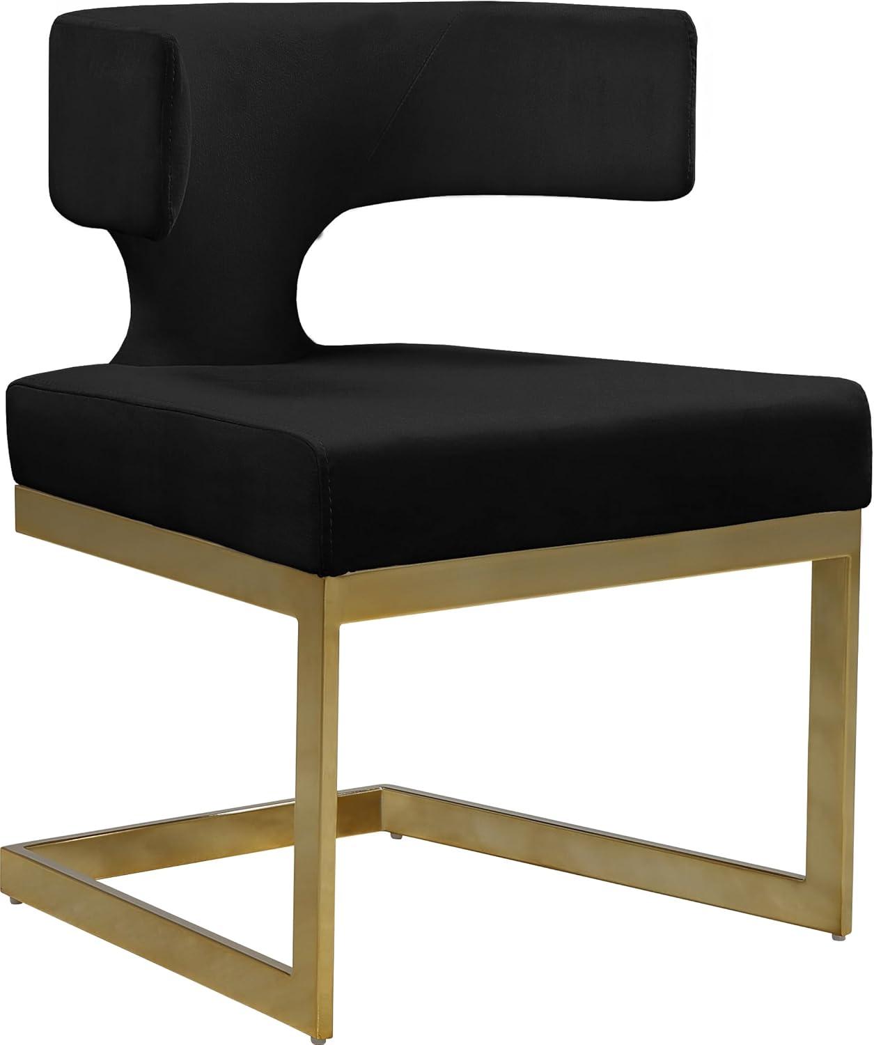 Meridian Furniture Alexandra Black Velvet Dining Chair