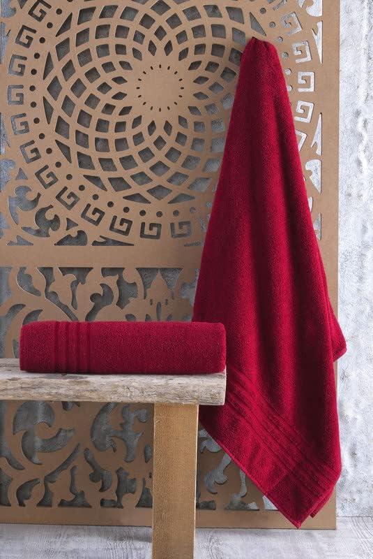 Hammam Linen Burgundy Jumbo Large Bath Sheets Towels 2-Pack Soft and Absorbent, Premium Quality 100% Cotton Towels