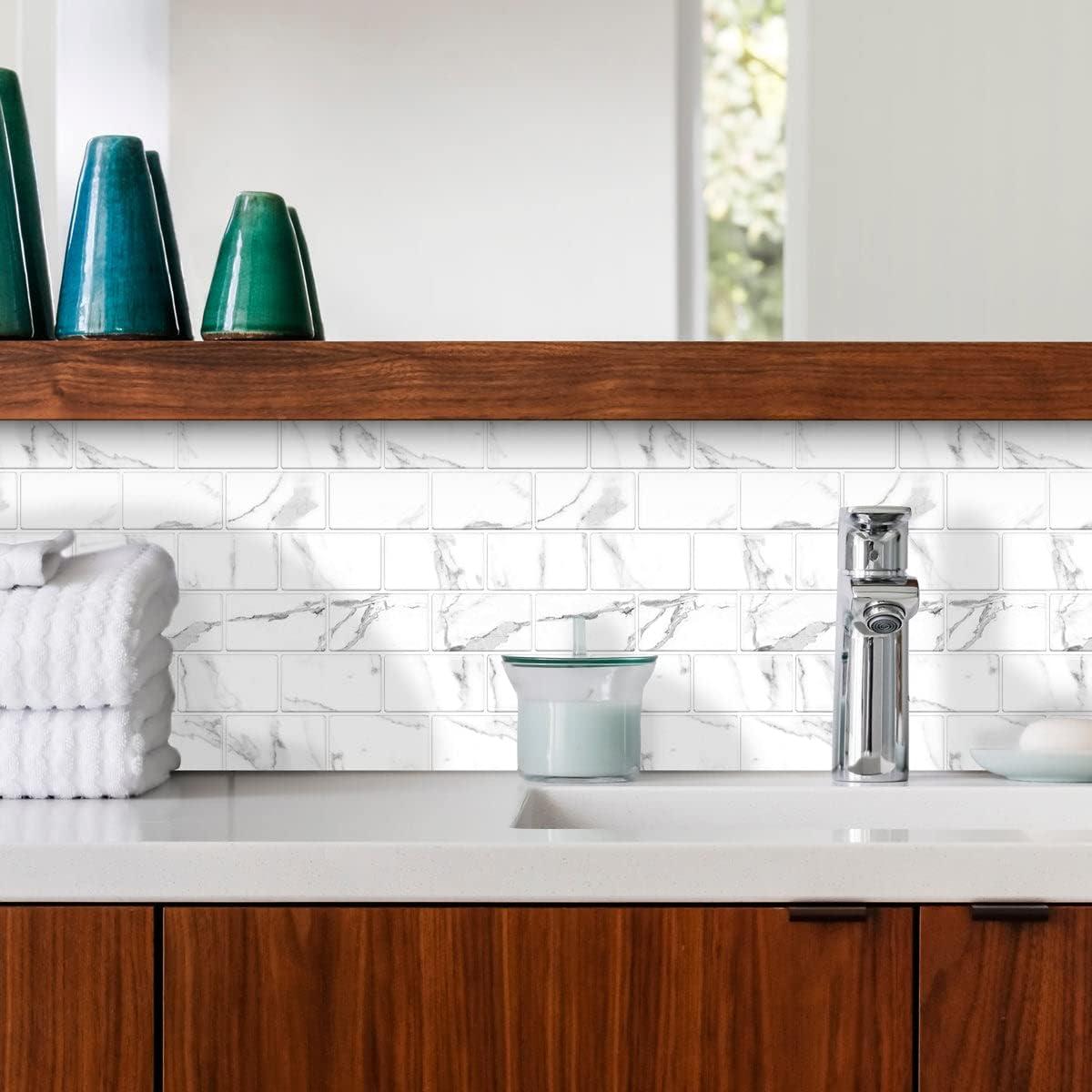 12" x 12" PVC Peel & Stick Thicker Subway Tile