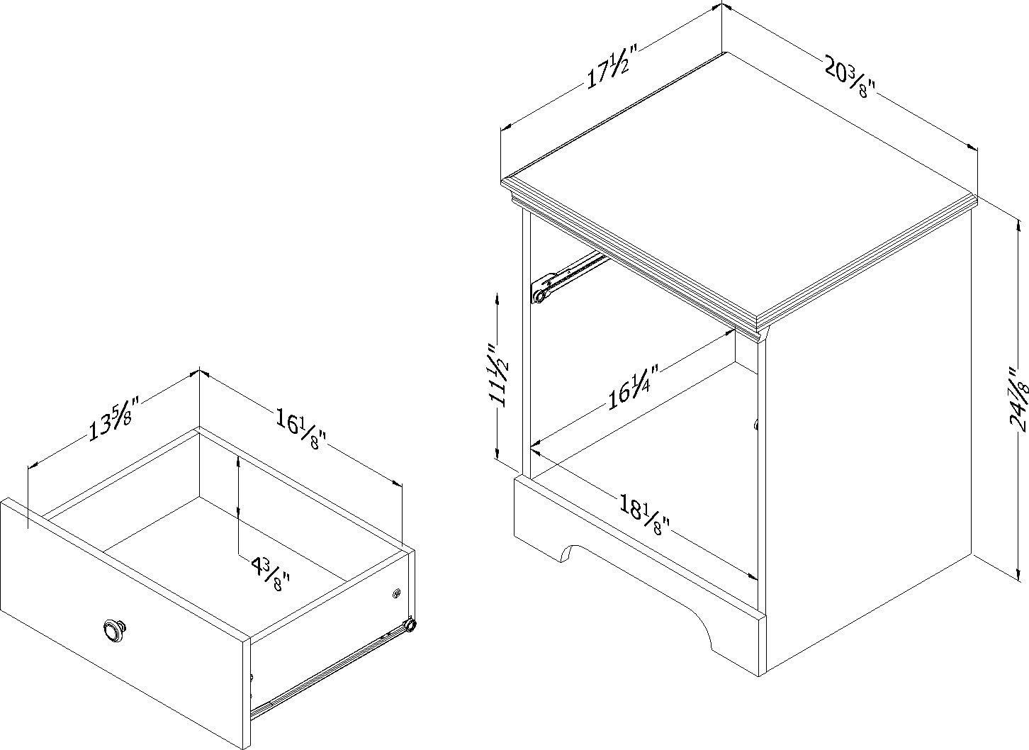 Zach 1 Drawer Nightstand