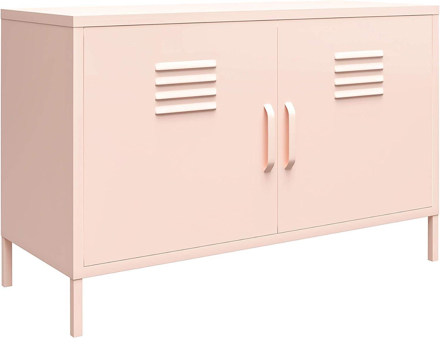 Shadwick Pink 44" Metal Locker Style Storage Cabinet