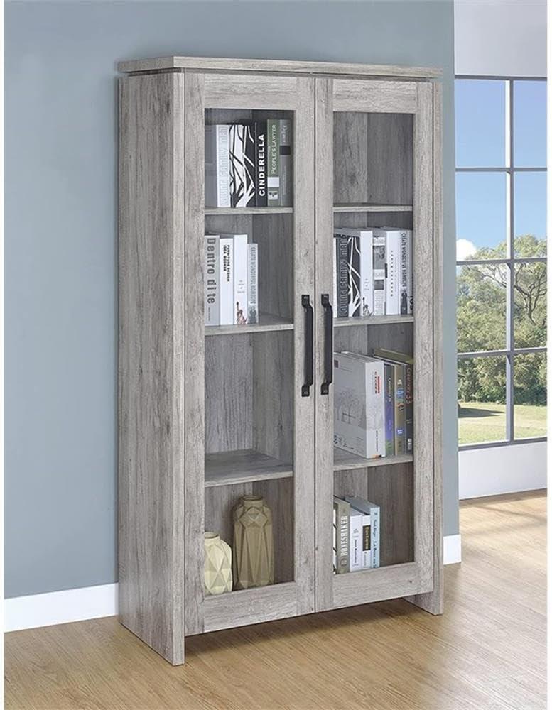 Coaster Alejo 2-door Tall Wood Accent Cabinet Gray Driftwood