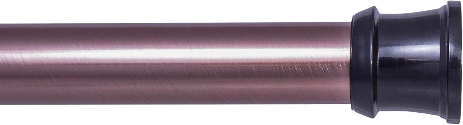 Kenney® Twist & Fit™ No Tools Rust-Proof Painted Aluminum Straight Tension Shower Curtain Rod, 42-72", Matte Oil Rubbed Bronze