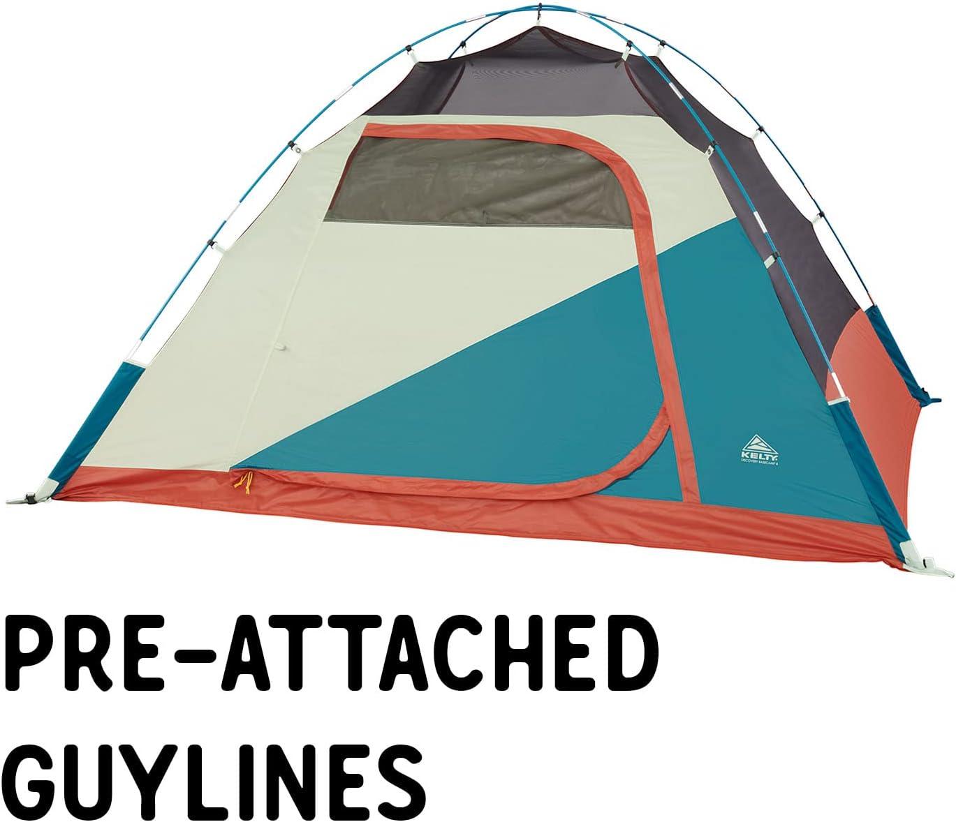 Kelty | Discovery Basecamp 4P Tent, 3-Season Lightweight Durable 4-Person Shelter - Green/Blue