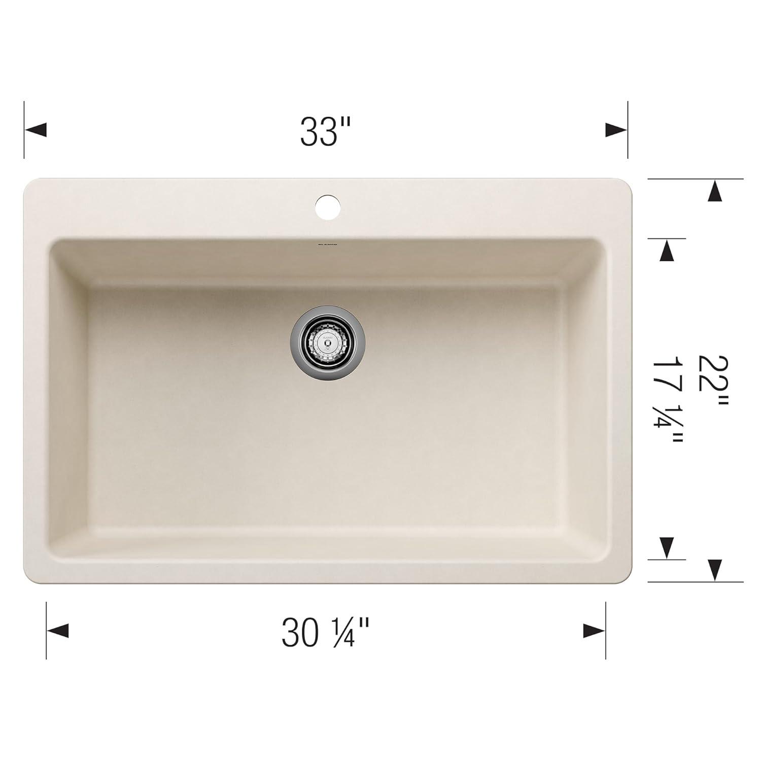 Liven SILGRANIT 33" L x 22" W Drop-In/Undermount Kitchen Sink