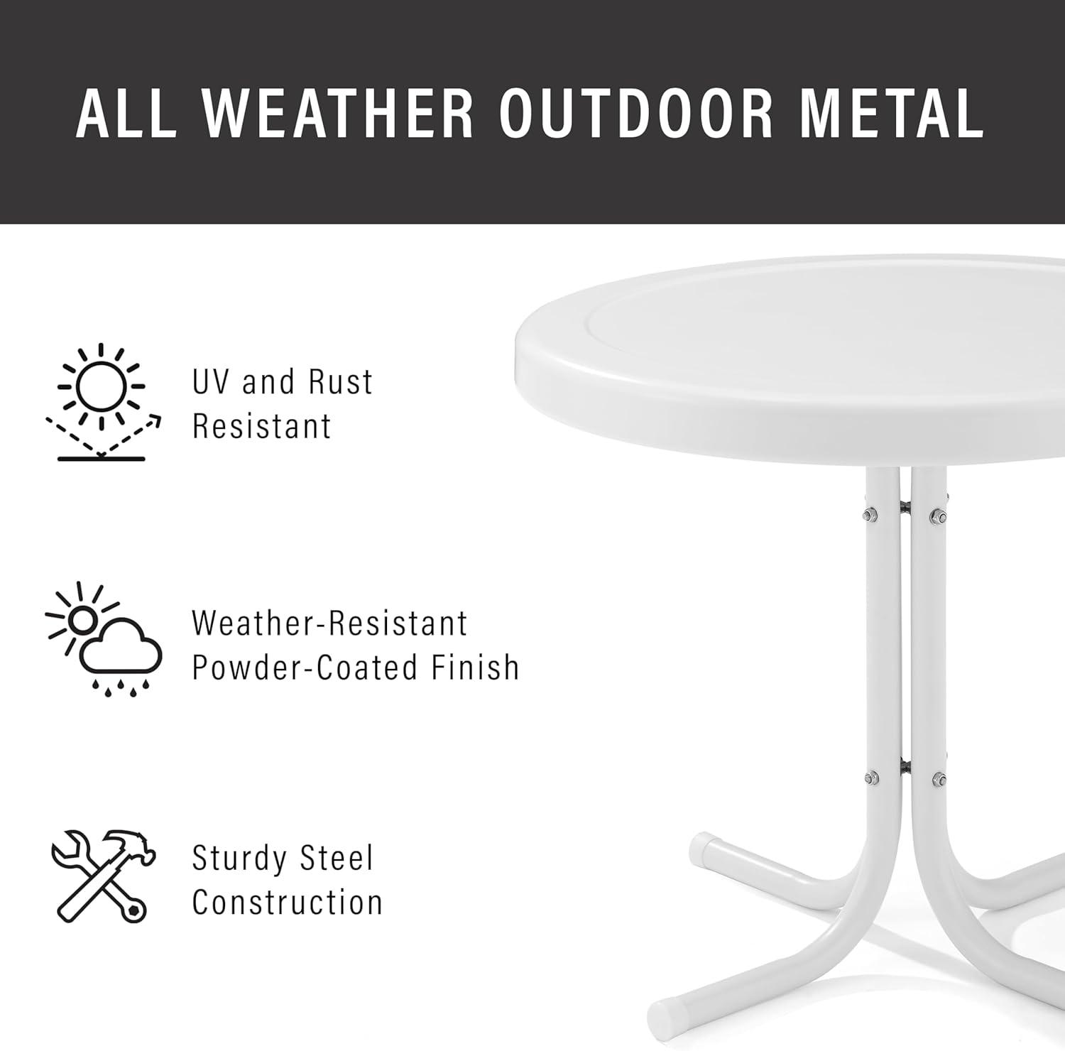 Crosley Retro Metal Patio Side Table