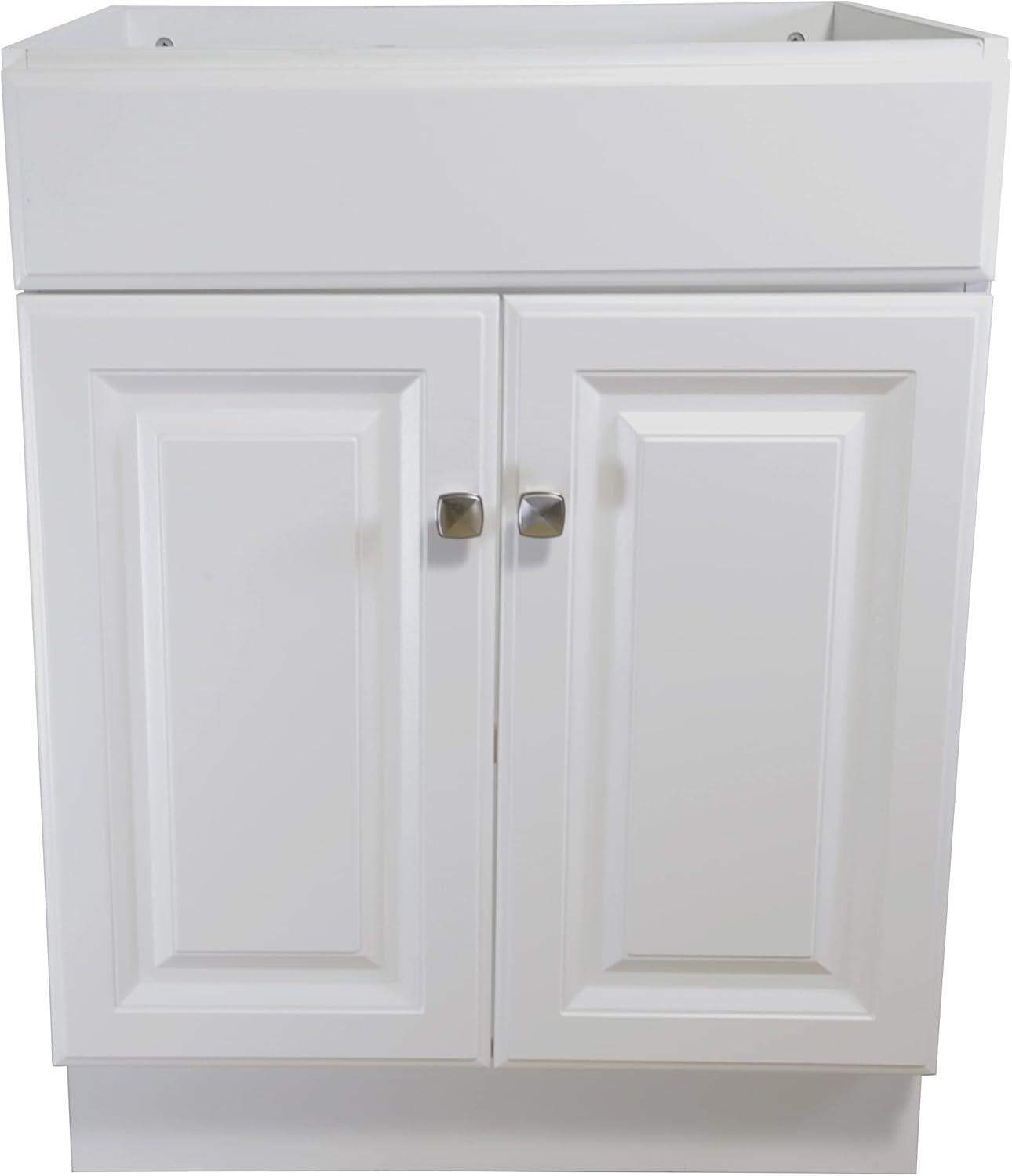 Wyndham 24" White MDF Freestanding Bathroom Vanity Cabinet