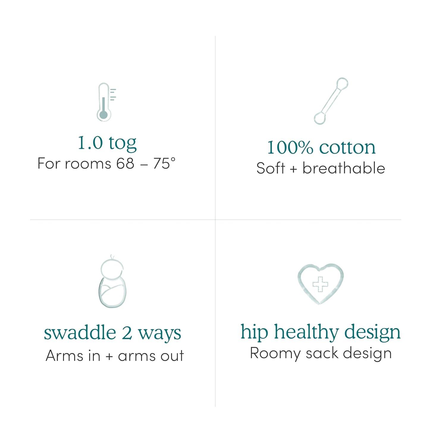 aden + anais Essentials Easy Swaddle Wrap - Stargaze - 0-3 Months - 3pk