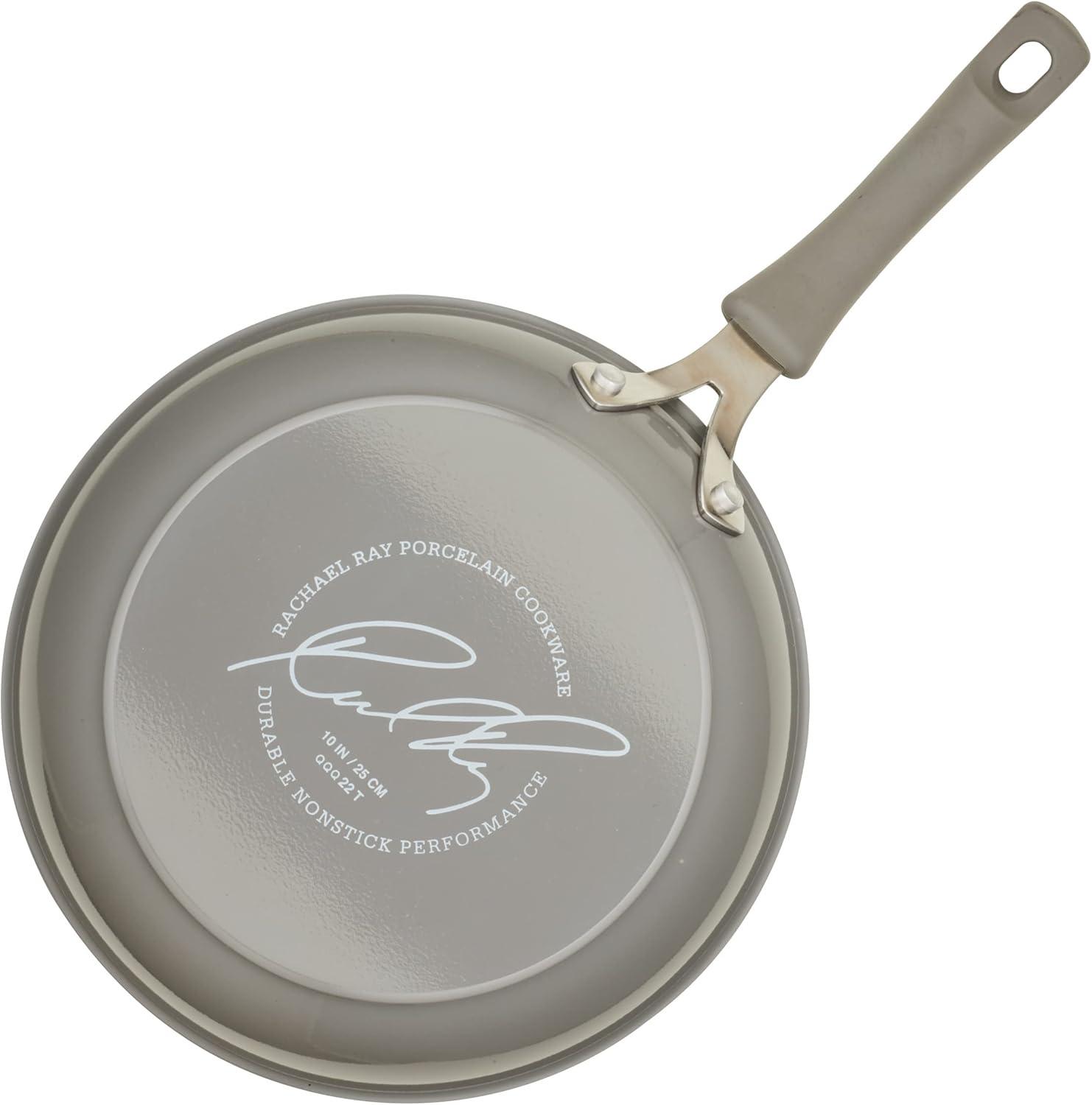 Gray Aluminum Nonstick 10-Inch Frying Pan with Ceramic Coating