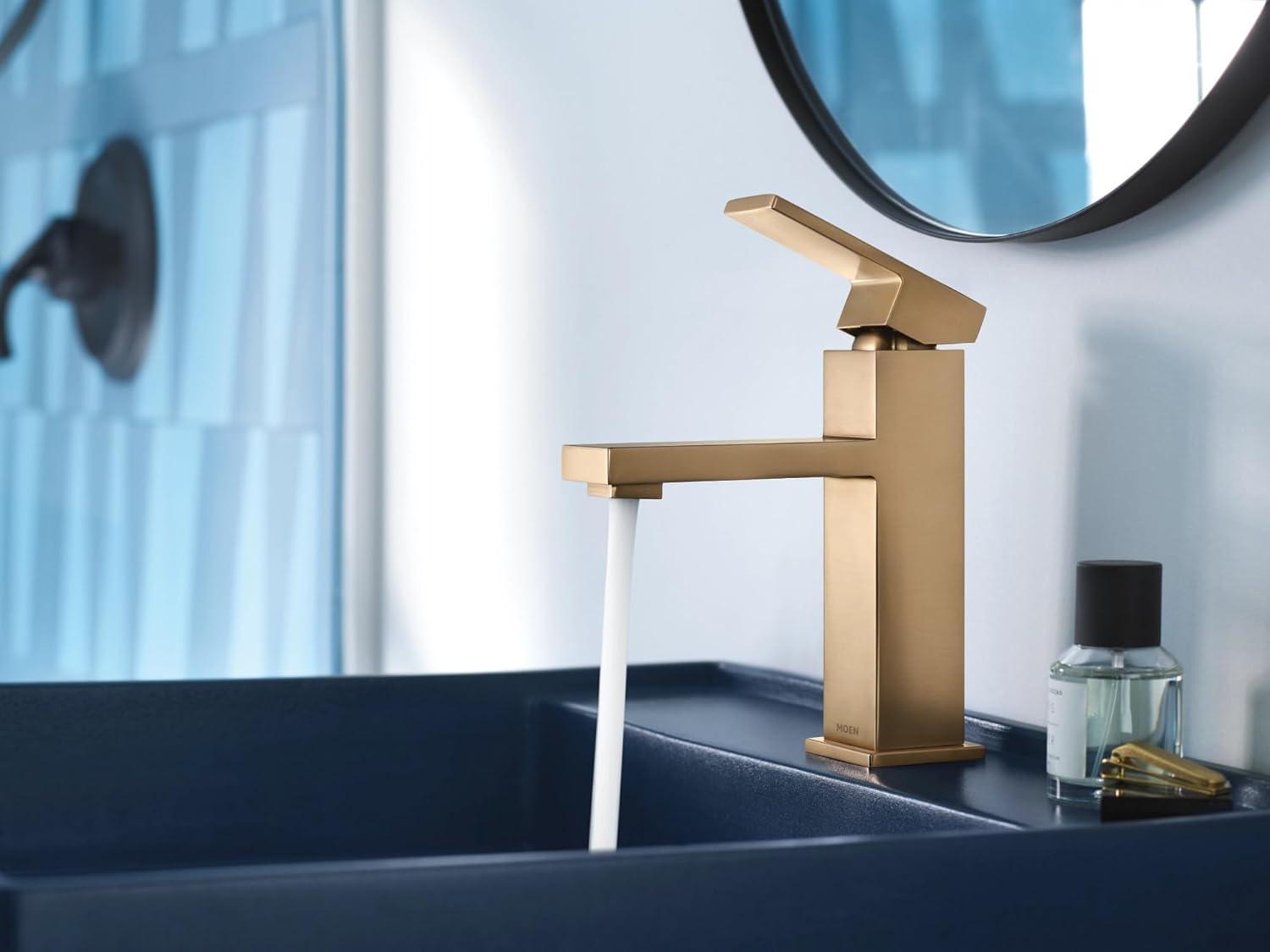 Revyl Bronzed Gold Single Handle Modern Bathroom Faucet