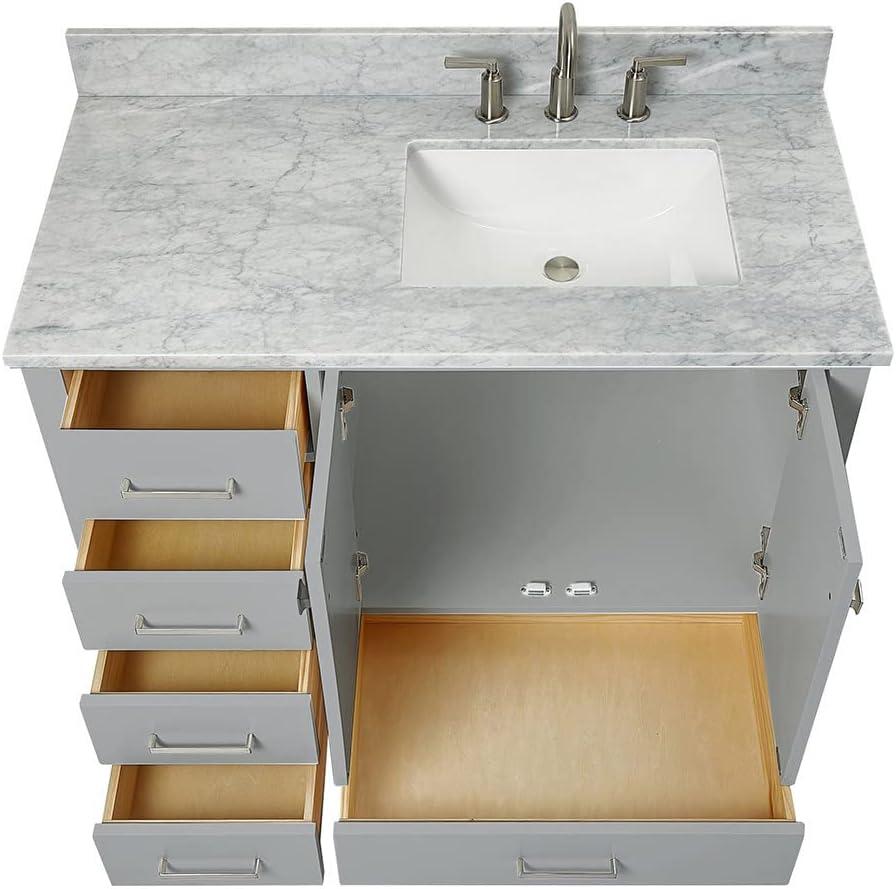 Ariel A043srcw2rvo Cambridge 43" Free Standing Single Basin Vanity Set - Grey