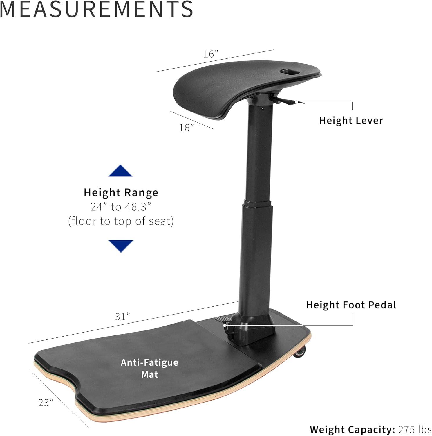 VIVO Ergonomic Leaning Chair with Anti-Fatigue Mat