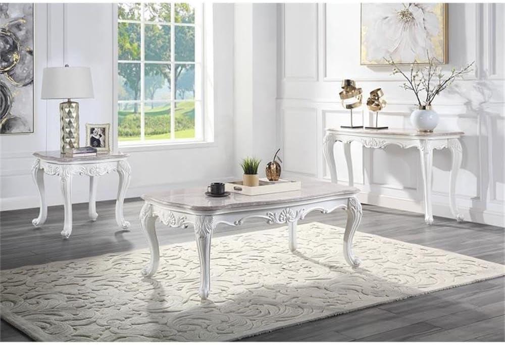 ACME Ciddrenar Coffee Table in Beige and White