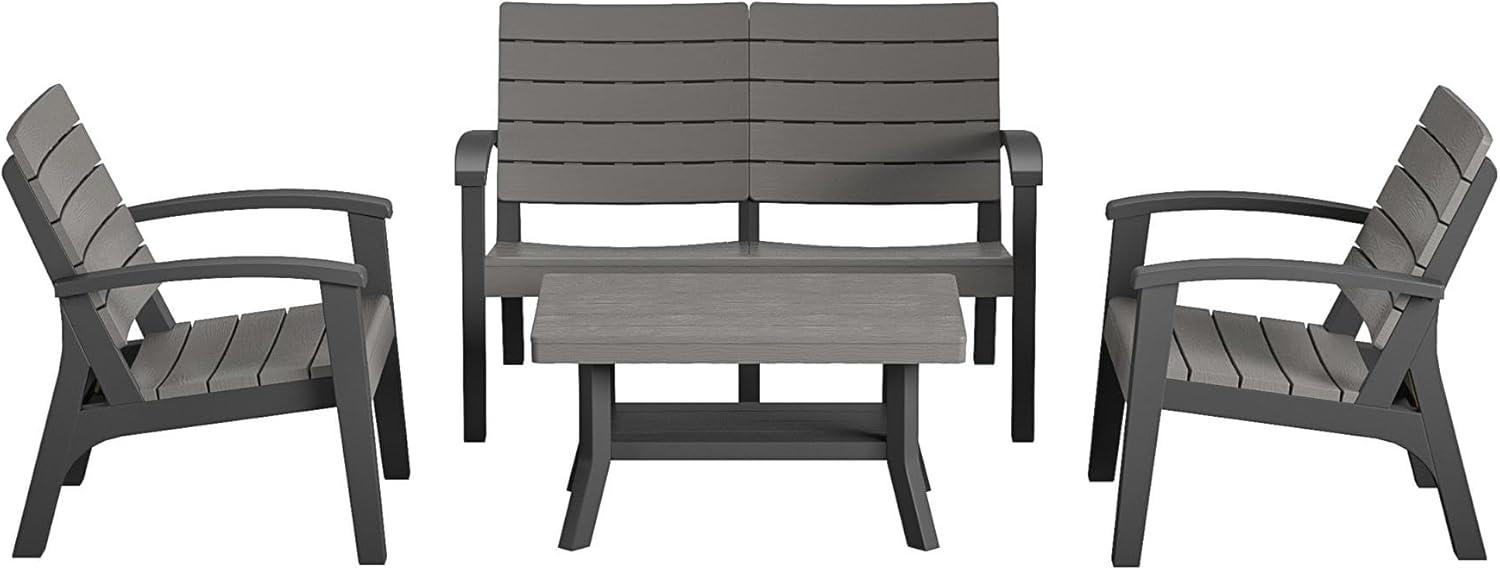 COSCO 4-Piece Resin Outdoor Conversation Set