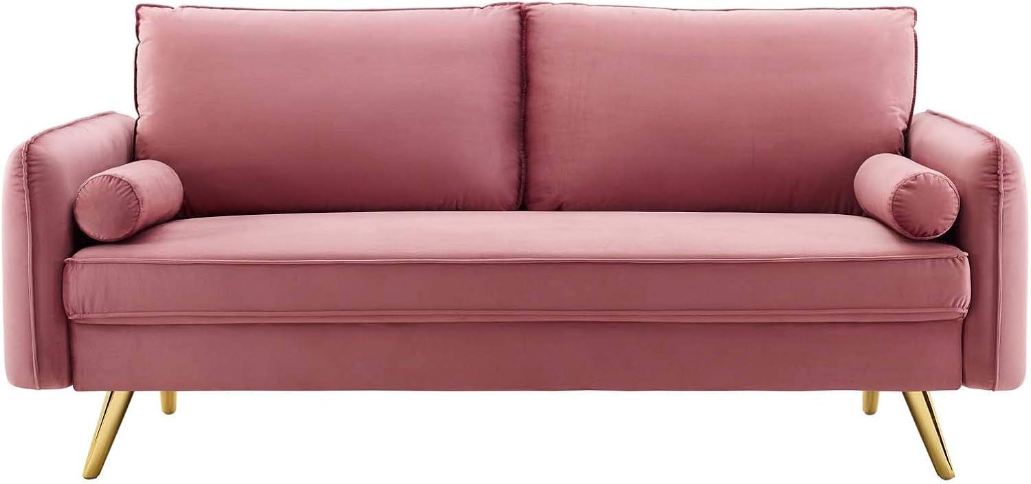 Revive Performance Velvet Sofa Dusty Rose