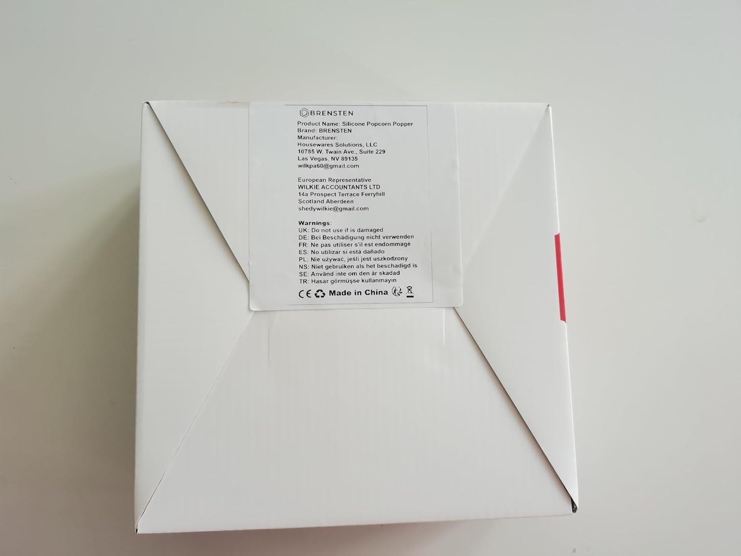 Collapsible Silicone Microwave Hot Air Popcorn Popper Bowl With Lid and Handles