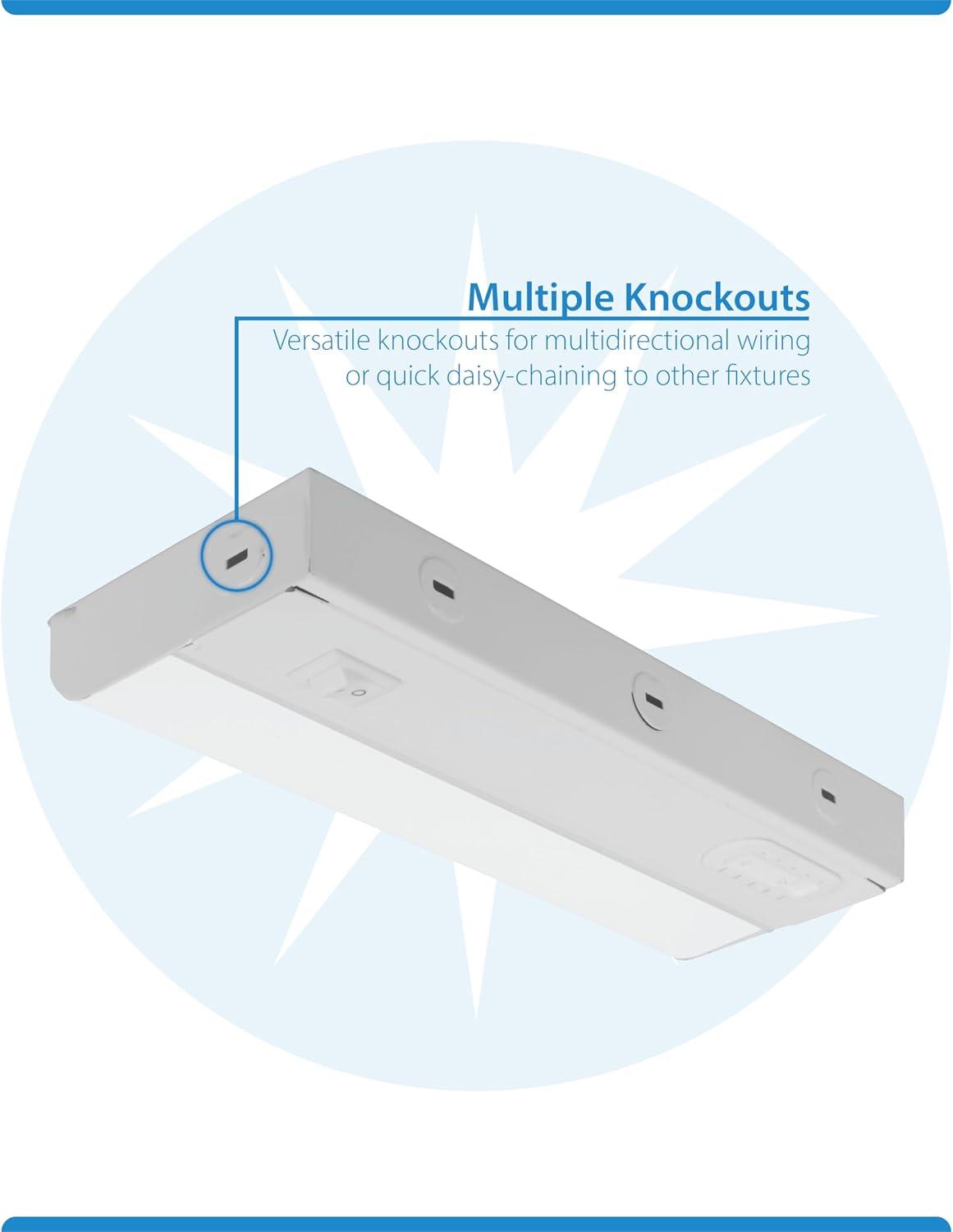 9-Inch White Adjustable LED Under Cabinet Light with Switch