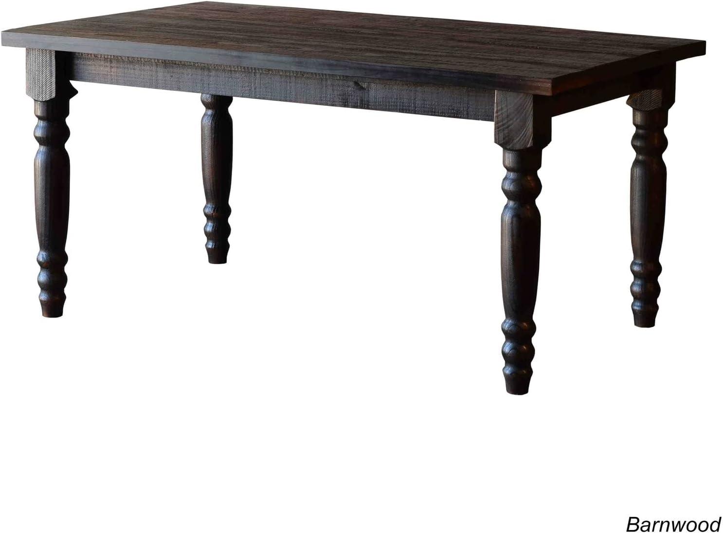 Grain Wood Furniture Valerie Original Solid Wood 63" Dining Table, Barnwood
