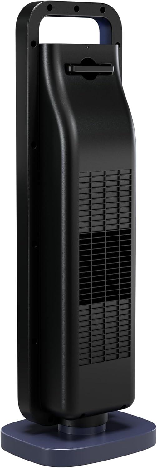 Comfort Zone 26" Oscillating Digital Tower Heater with Remote Control for Indoor Use, Adjustable Thermostat, Timer, Overheat Protection, Tip-Over Switch, Ideal for Home, Bedroom, & Office, HT1206-NVY