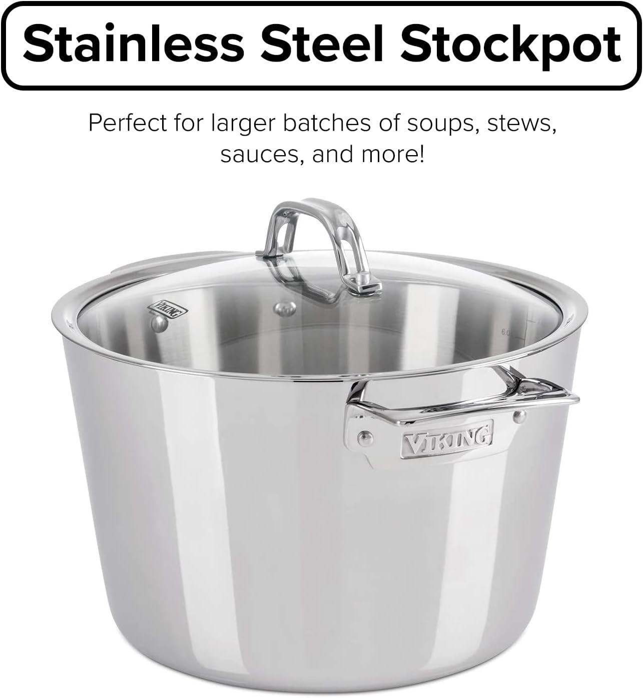 Viking Professional 5-Ply Stainless Steel Stock Pot