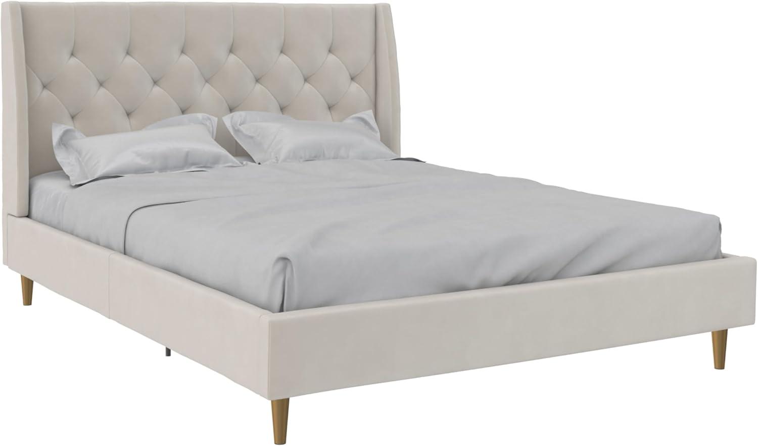 Her Majesty Velvet Queen Platform Bed