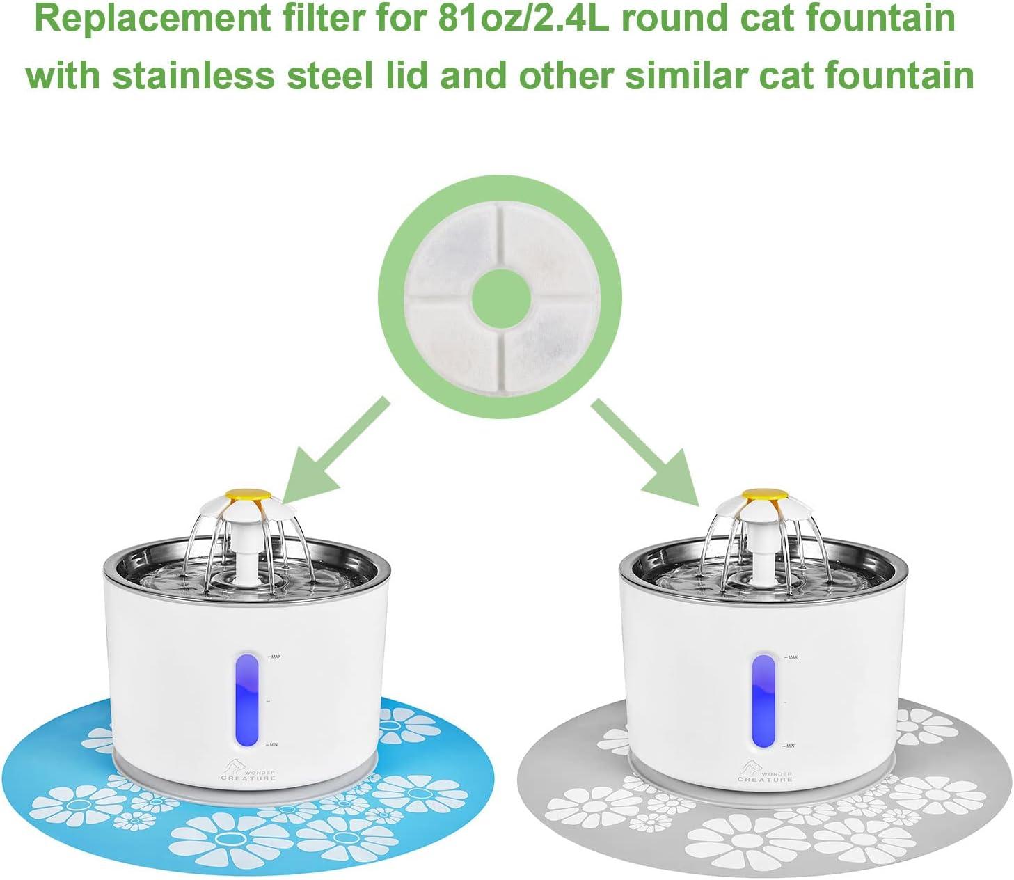 6-Pack Carbon Filters for Stainless Steel Cat Water Fountain