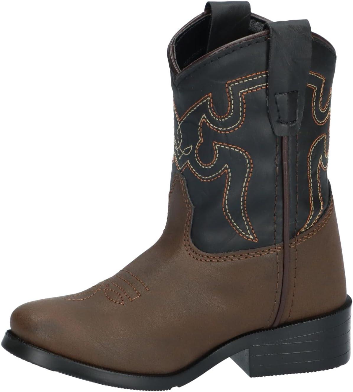 SMOKY MOUNTAIN BOOTS Kids Monterey Western Boots, Color: Brown/Black, Size: 6 (1575T-6R)