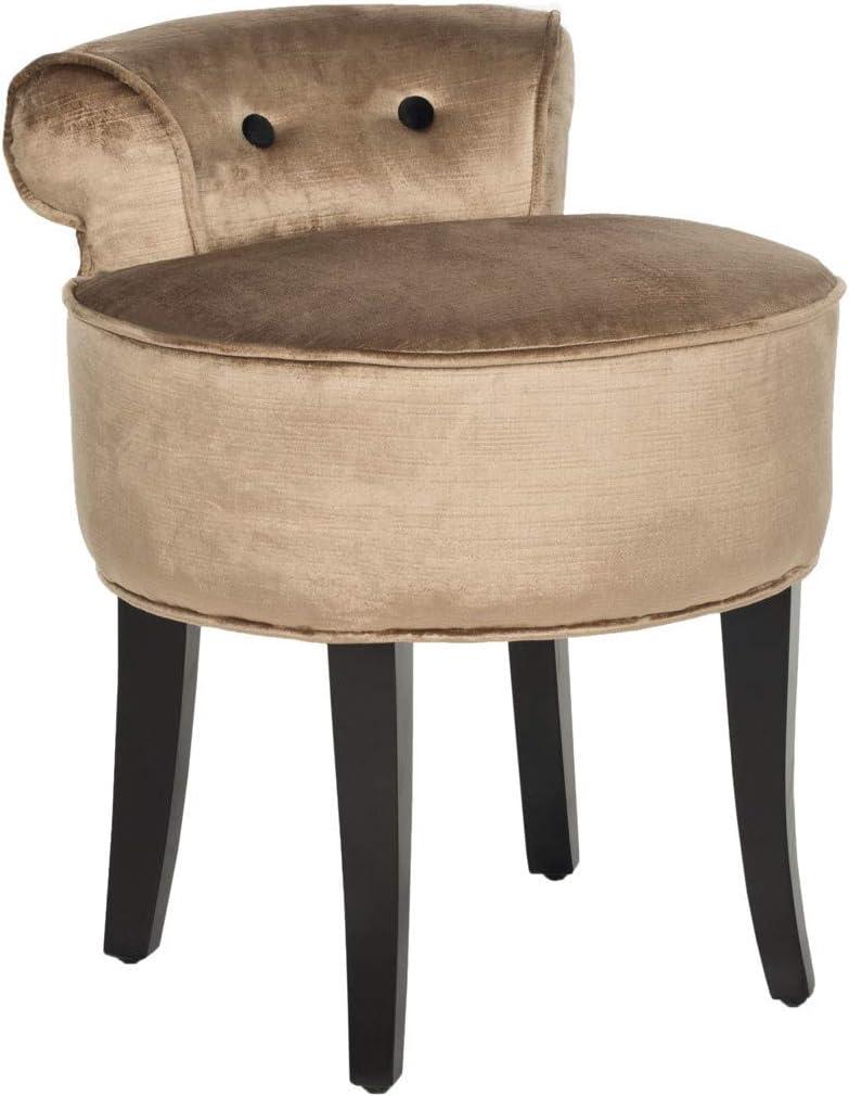 Safavieh Home Collection Georgia Burnt Orange and Distressed Grey Petite Vanity Stool