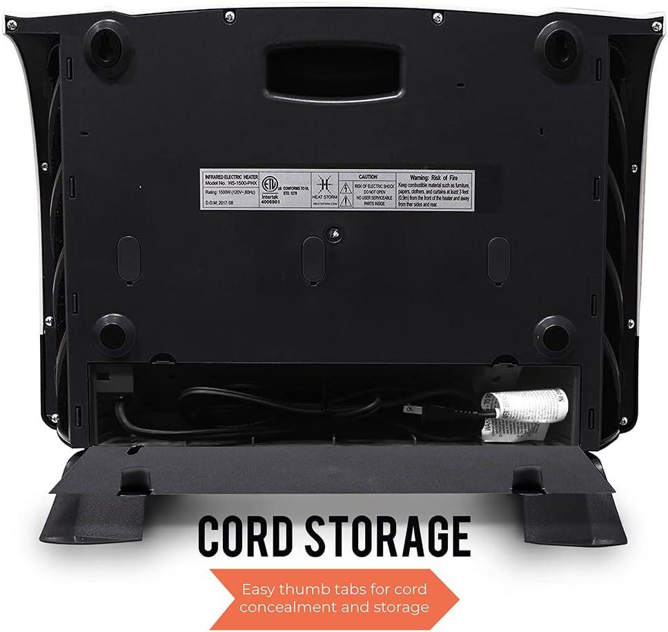 Heat Storm Heat Storm 1500 Watt Infrared WiFi enabled, wall mount  electric space heater with digital thermostat, remote - Smart Line