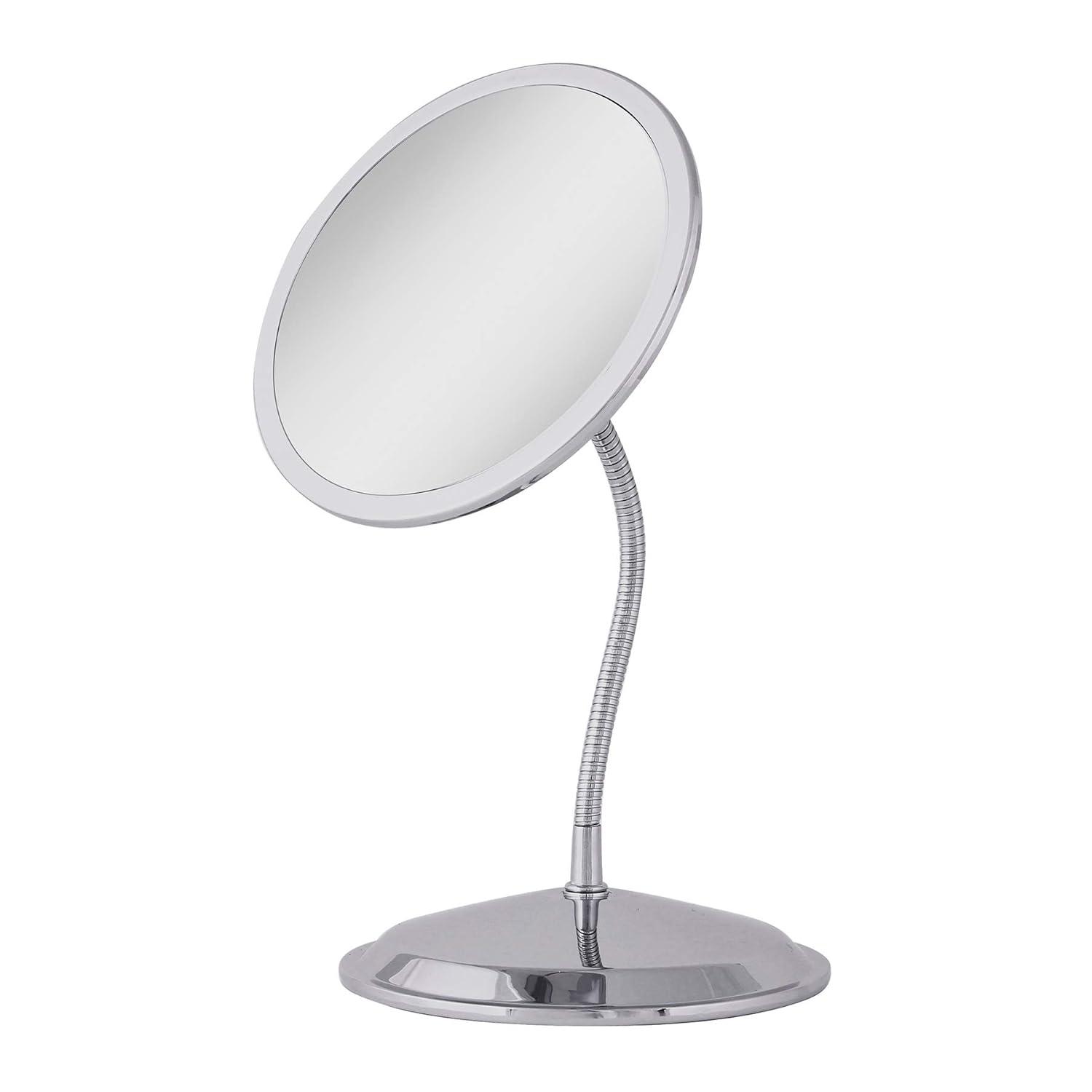 Zadro Gooseneck Makeup Mirror w/ Magnification & Wall Mount Attachment