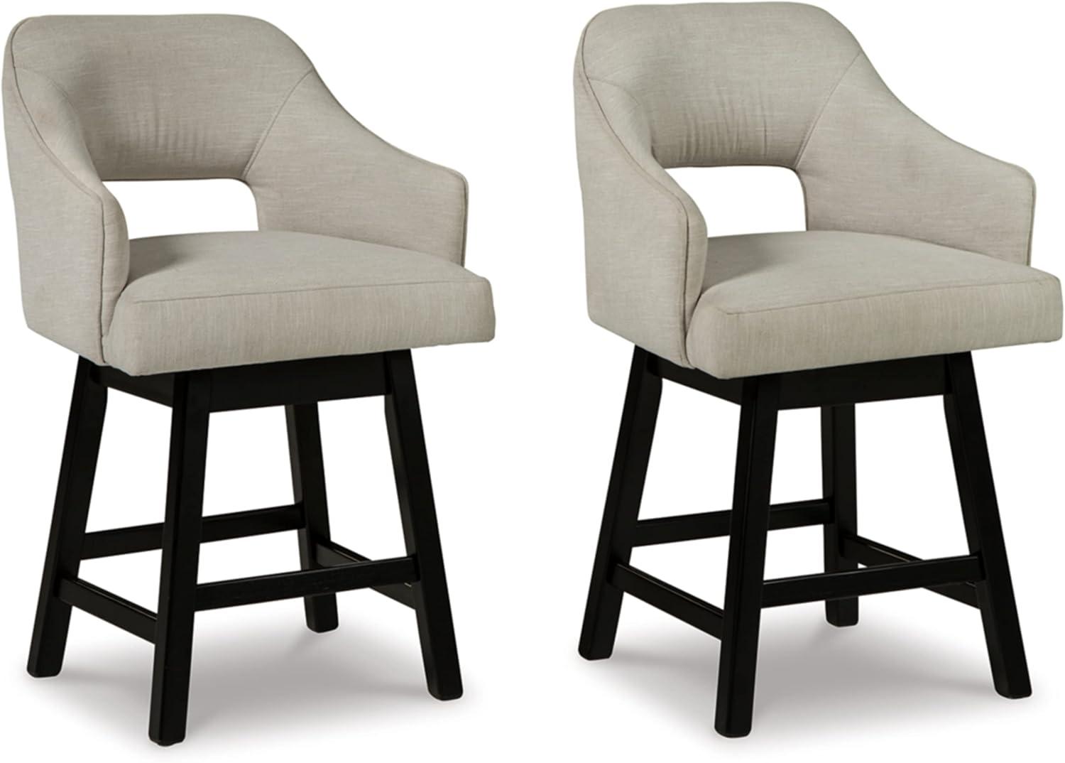 Signature Design by Ashley Tallenger 25 Upholstered Swivel Counter Height Bar Stool