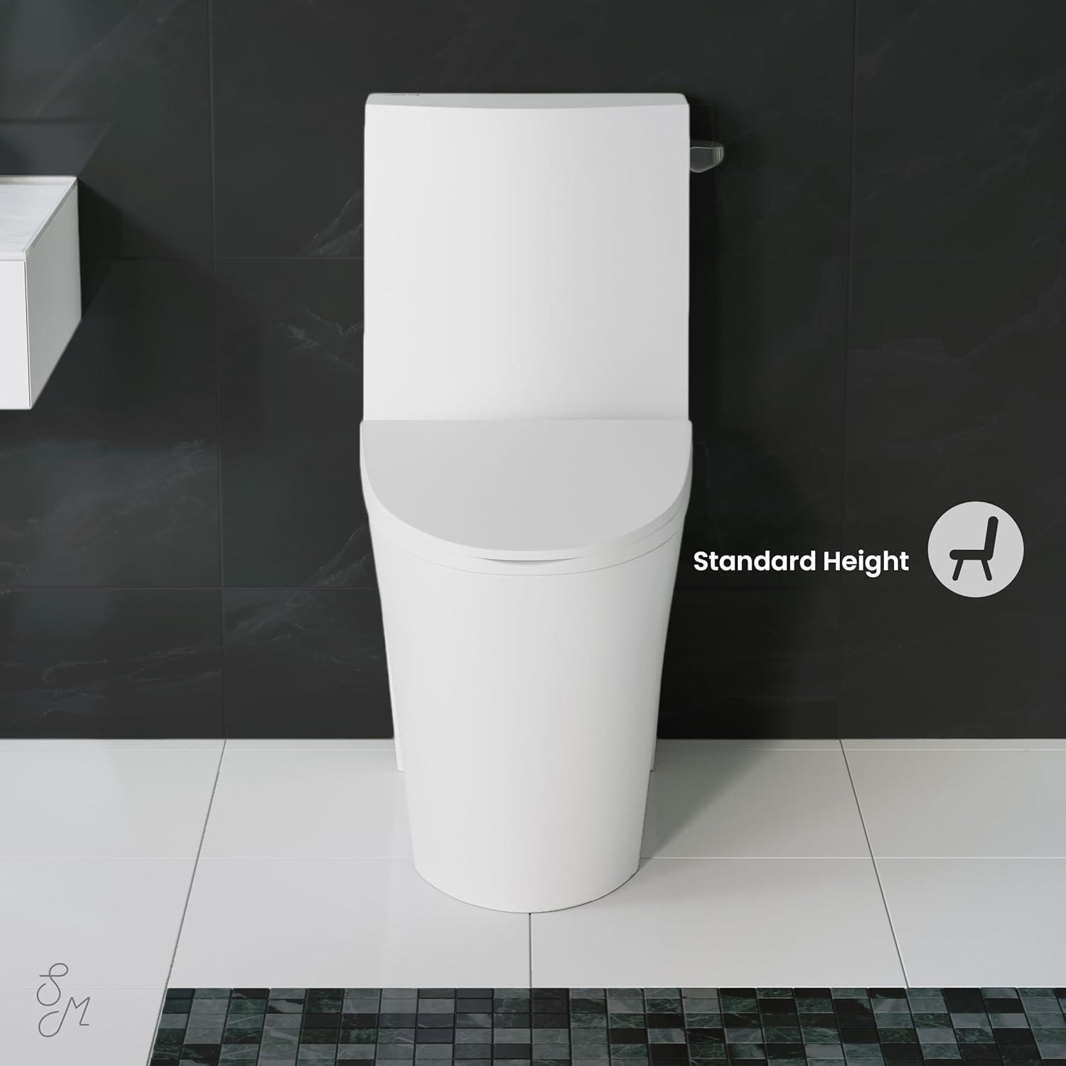 St. Tropez One Piece Elongated Toilet Dual Vortex Flush 1.28 gpf