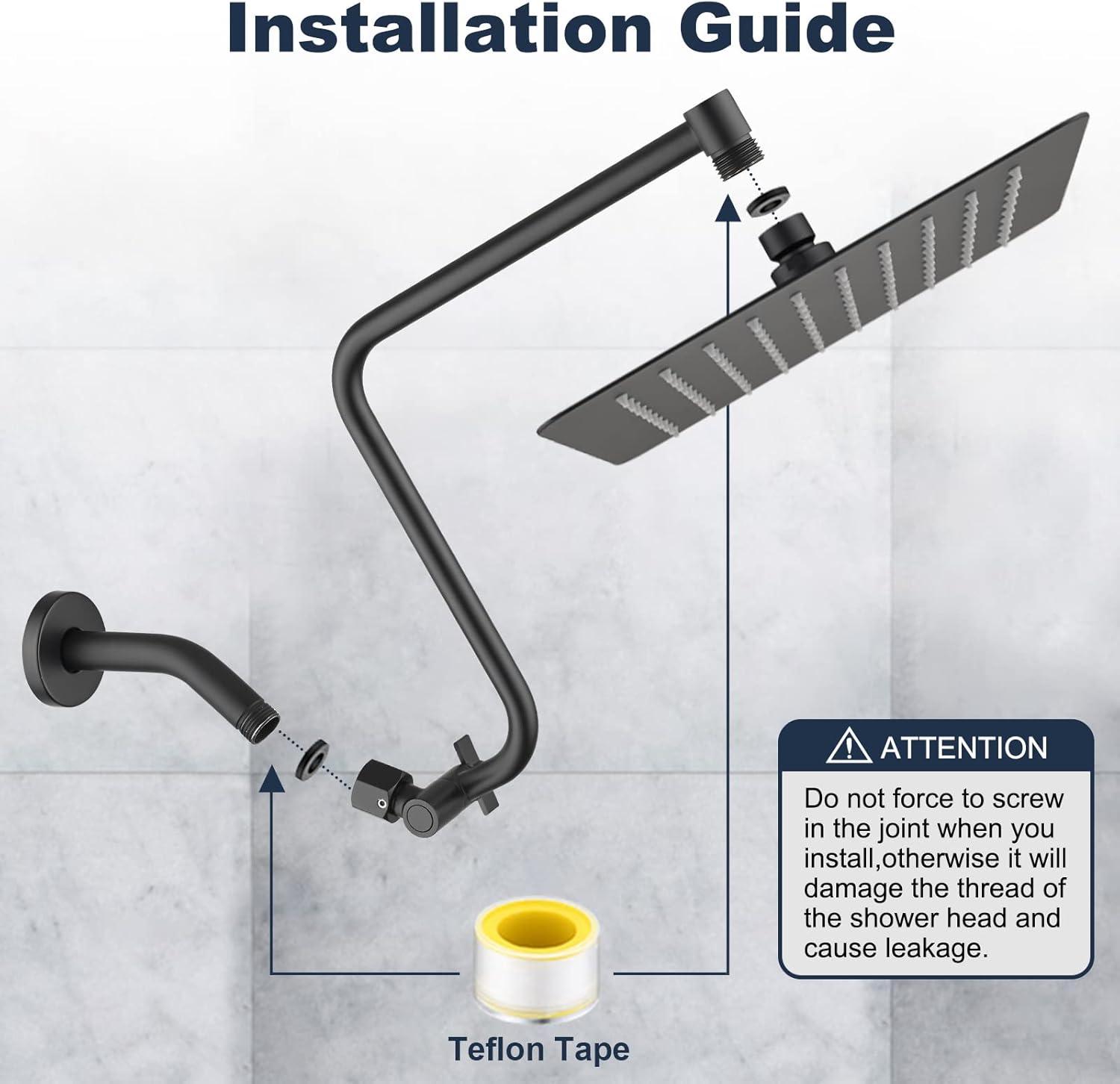 Rain Adjustable Shower Head 2.5 GPM GPM