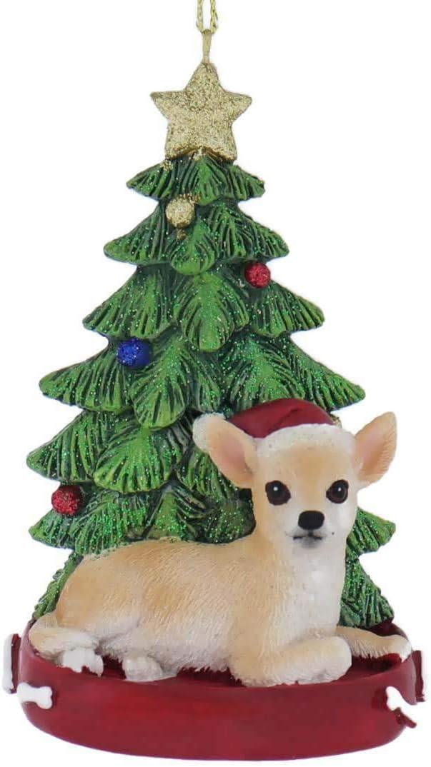 Collections Etc Festive Chihuahua Christmas Tree Ornament