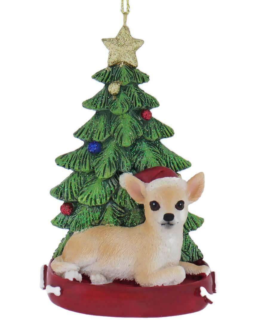 Collections Etc Festive Chihuahua Christmas Tree Ornament