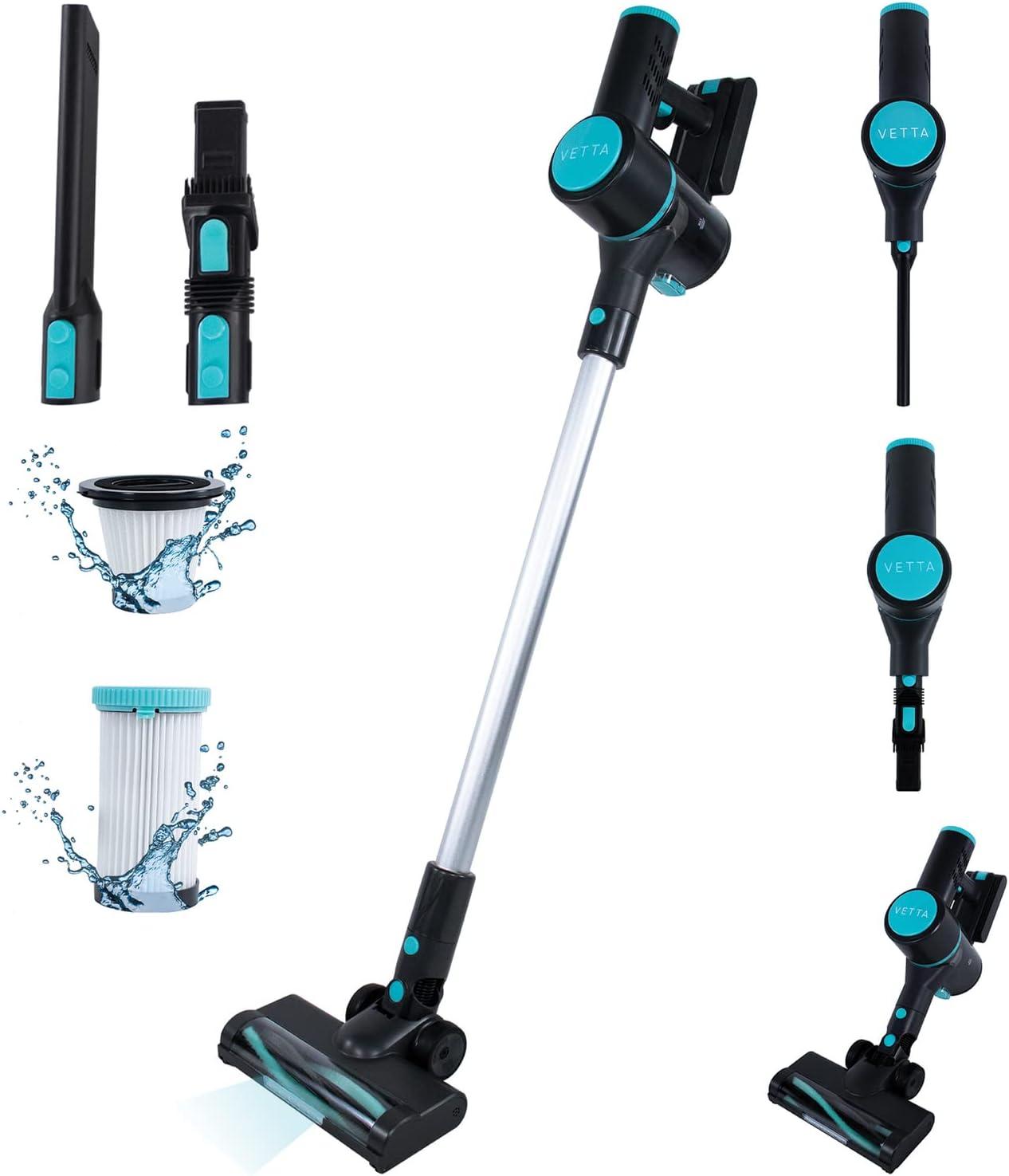 Vetta Gray Cordless Stick Vacuum with HEPA Filter