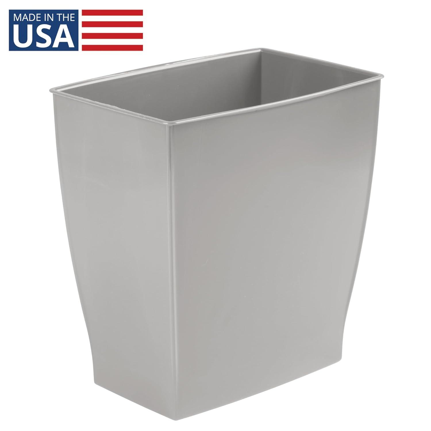Minoky Waste Basket Garbage Can for Bathroom, Bedroom, Home Office, 11.25" x 7.5" x 12", 2.5 Gallon