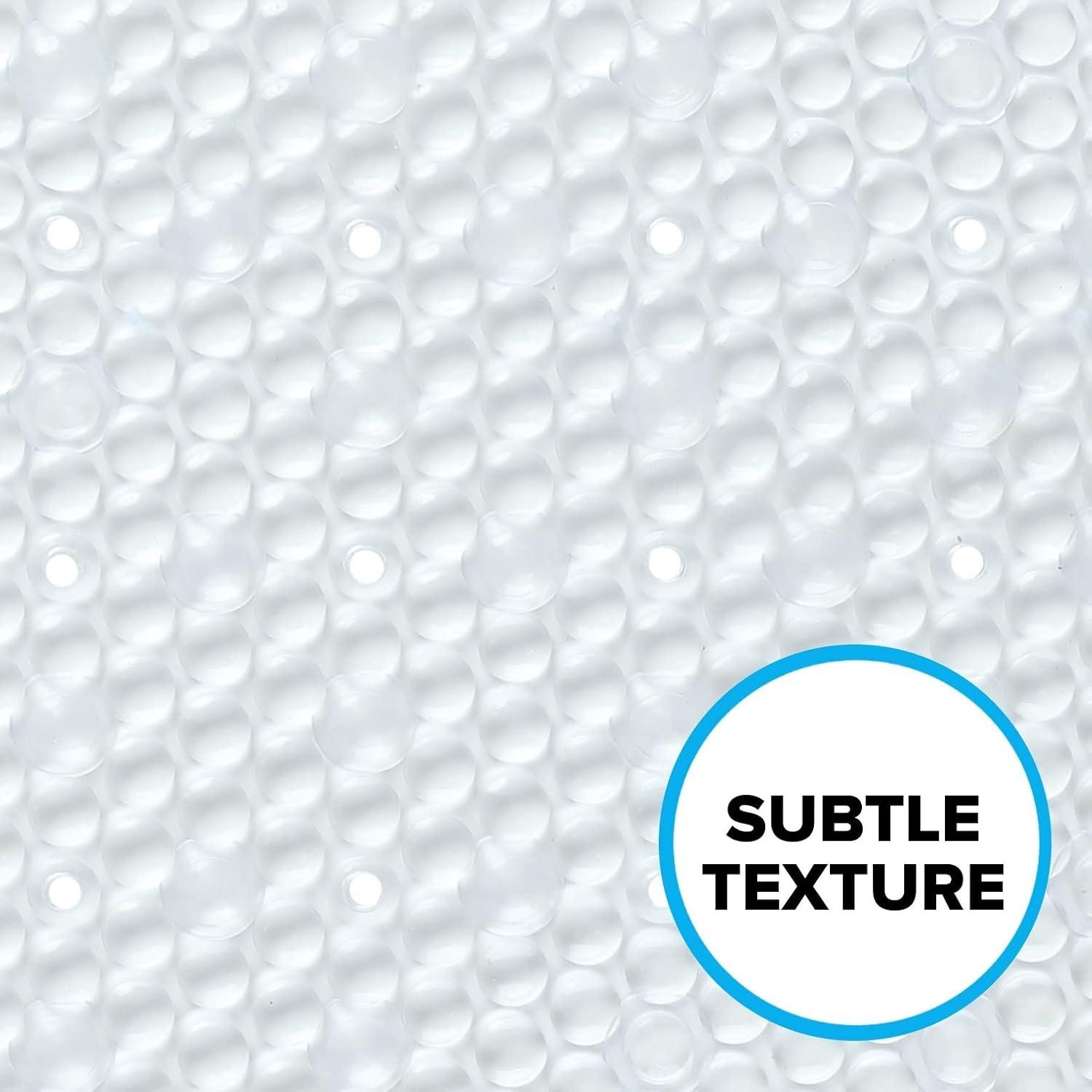 SlipX Solutions Clear Vinyl Non-Slip Bath Mats, 15" x 35"