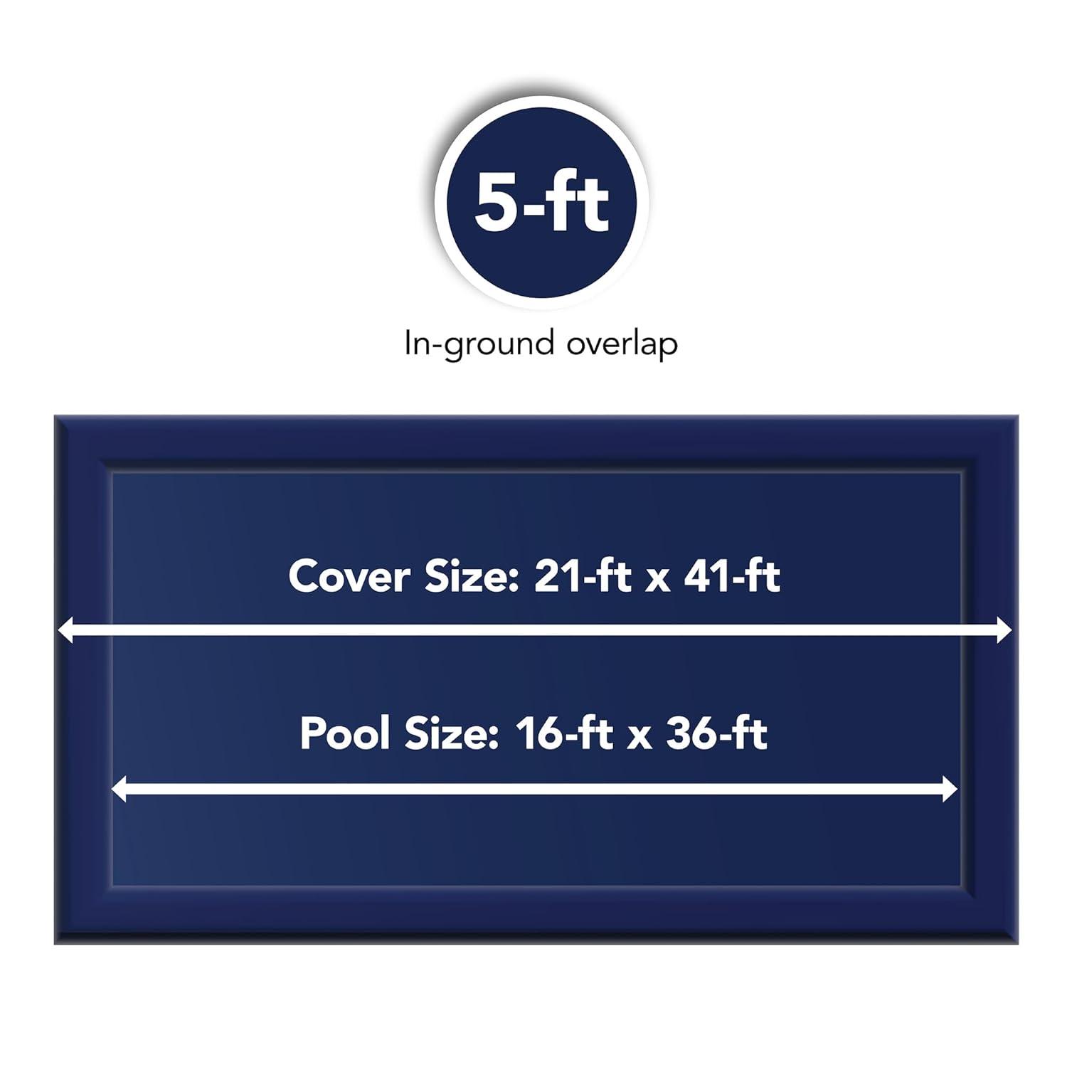 Blue Wave Products 15-Year Rectangular In Ground Pool Winter Cover