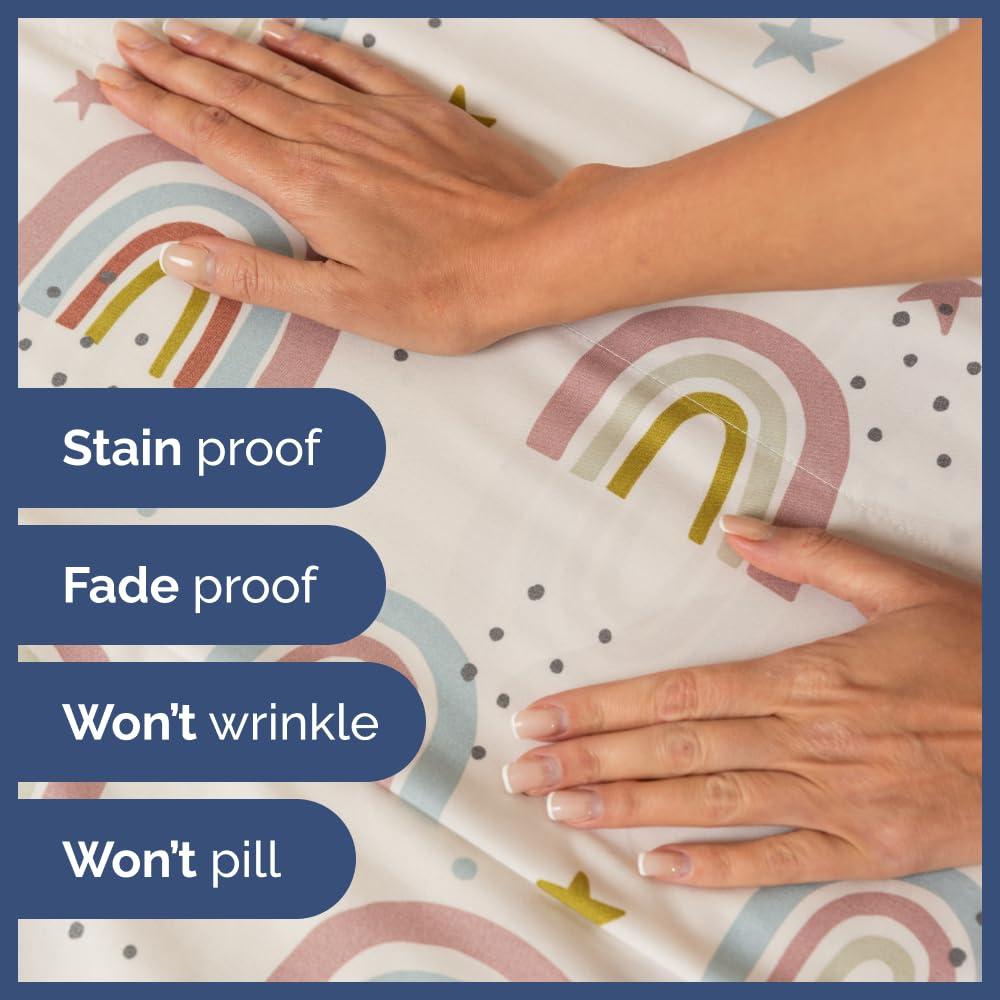 CGK Linens 4 Piece Kids Microfiber Sheet Set - Wrinkle Free - Cute, Cozy, Soft