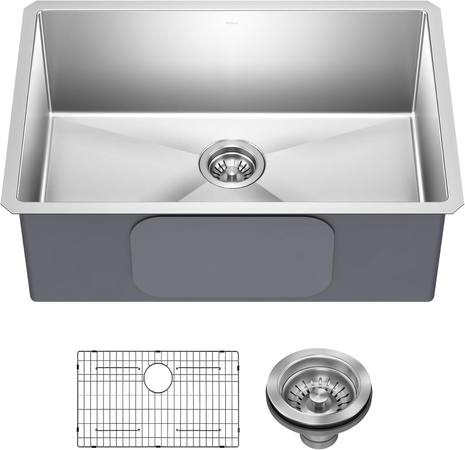 KRAUS Standart PRO™ Undermount 16 Gauge Stainless Steel Kitchen Sink