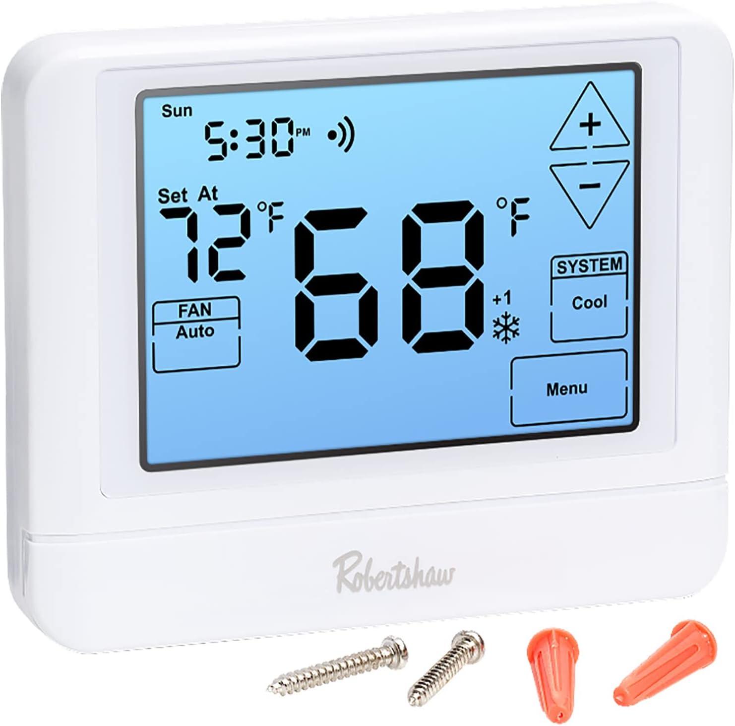 Robertshaw WiFi Programmable Multi-Stage Wall Thermostat Touchscreen RS10420T