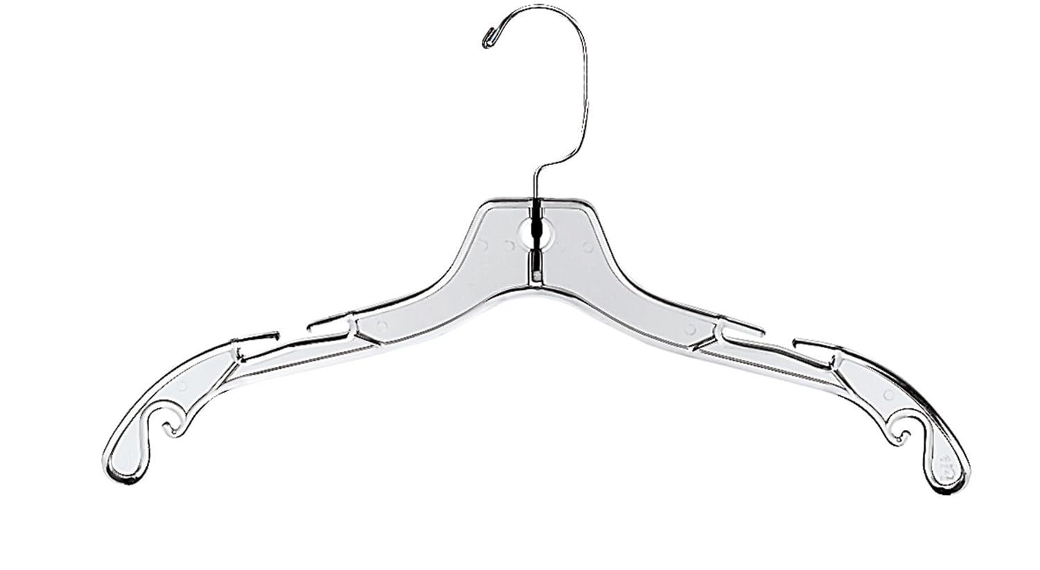 17 inch Clear Plastic Dress Hangers (Case of 20)