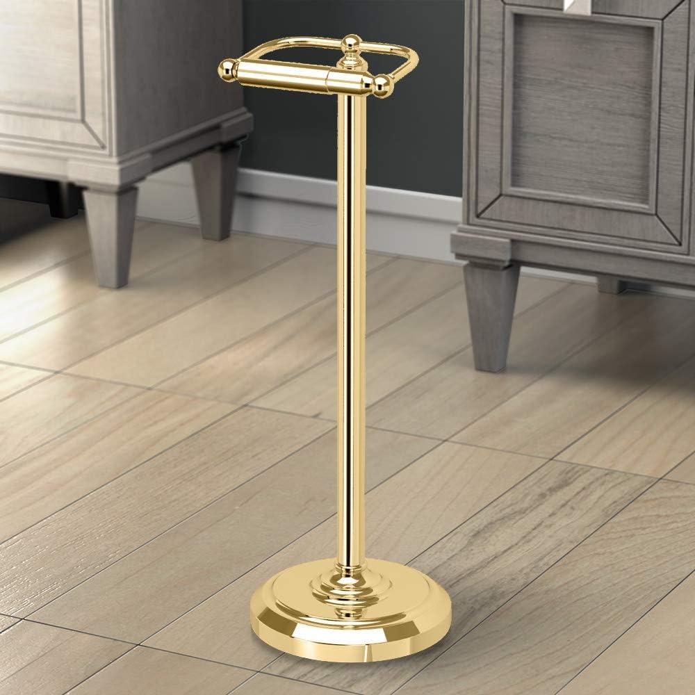 Bath Accessories | Gatco Freestanding Toilet Paper Holder with Weighted Base | 22"H Floor Standing Toilet Tissue Holder