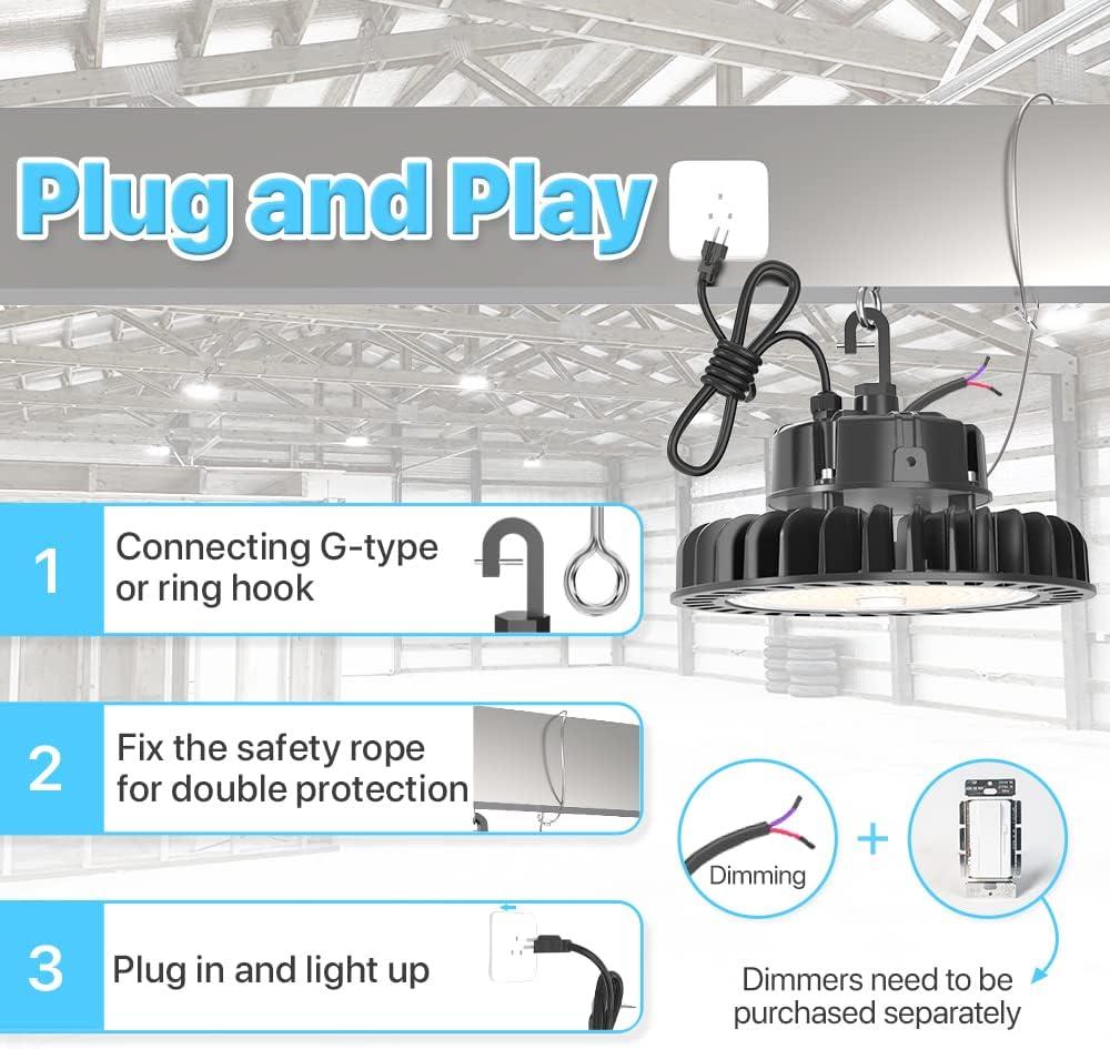 Black Aluminum UFO LED High Bay Light 150W